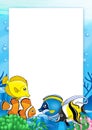 Frame with tropical fishes 1 Royalty Free Stock Photo