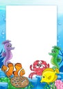 Frame with tropical fishes 2 Royalty Free Stock Photo