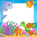 Frame with underwater animals 1