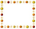 Frame with varieties of apples