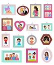 Frame vector framing picture or family photo for wall decoration illustration set of vintage decorative border for Royalty Free Stock Photo