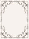 Frame vintage with decorative floral Royalty Free Stock Photo