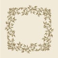 Frame of vintage leaves style