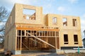 frame and walls of plywood new house Royalty Free Stock Photo