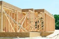 frame and walls of plywood new house wooden plank Royalty Free Stock Photo