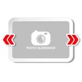 Frame for website slideshow, presentation or series of projected images, photographic slides or online photo album layout