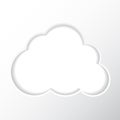 Frame on a white background in the form of a cloud for your photos.Vector illustration