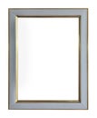 Frame white and gold copper vintage isolated background.