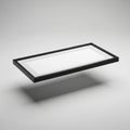 Frame with a white inner surface is depicted, appearing to float Royalty Free Stock Photo