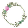 Frame, wreath, plant motifs
