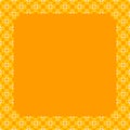 Frame, yellow and orange patterns on canvas