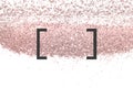 Frame for your text on pink glitter on white background Royalty Free Stock Photo