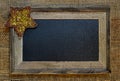 Framed blank textured chalkboard