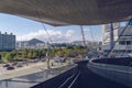 Framed by Busan cinema centre cityscape view on sunny day