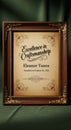 Framed certificate displaying \
