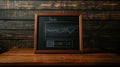 A framed chalkboard with a graph depicting climate change Royalty Free Stock Photo
