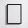 Framed floated canvas mockup close up Royalty Free Stock Photo