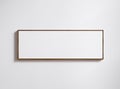 Framed floated canvas mockup, 1x3 paper ratio with thin frame Royalty Free Stock Photo