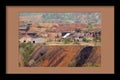 Disused Mt Morgan Australia Gold Mine Site In A Photo Frame Royalty Free Stock Photo