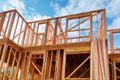 Framed New Construction of a House Building a new house framing of a home, full frame Royalty Free Stock Photo