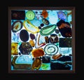framed picture made by gemstones Royalty Free Stock Photo