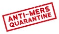Framed Scratched Anti-Mers Quarantine Rectangular Stamp
