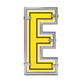 Framed traffic road sign FONT letter E 3D