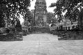 Framed Buddha at the Entrance to Ayutthaya UNESCO World Heritage Site