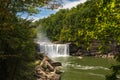 A framed view of Cumberland Falls State Park in Corbin, Kentucky, USA Royalty Free Stock Photo