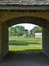 Framed View of a homestead Royalty Free Stock Photo