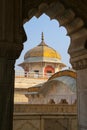 Framed view of Musamman Burj in Agra Fort, Uttar Pradesh, India Royalty Free Stock Photo