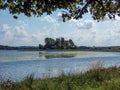 A framed view out across the Eyebrook Reservoir, Leicestershire