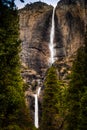 Framed View Of Upper And Lower Yosemite Falls, Yosemite National Park, California