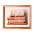 Framed Wooden Frame With Four Towels: A Photorealistic Grocery Art