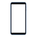 Frameless ellphone blue mockup with blank screen