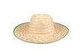 Framer bamboo hat isolated on white background Royalty Free Stock Photo