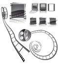 Frames with film strips Royalty Free Stock Photo