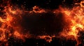 Frames with fire sparkle effect. By generative Ai Royalty Free Stock Photo