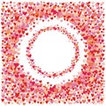 Frames made from hearts. Collection wreaths hearts Royalty Free Stock Photo