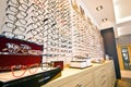 Frames in optician store