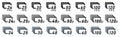 Frames per second or fps simple icons set Royalty Free Stock Photo