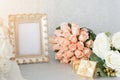 Frames Place the flowers Background Glitter Royalty Free Stock Photo