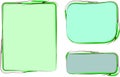 green creative stroke decor abstract banners frames Royalty Free Stock Photo