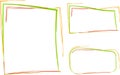 colorful hand drawn creative outline art frames borders Royalty Free Stock Photo