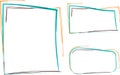 hand drawn creative outline art frames borders Royalty Free Stock Photo