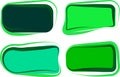 green colors creative text box abstract banners set Royalty Free Stock Photo