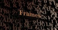 Frames - Wooden 3D rendered letters/message