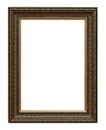 Framework in antique style. classy frame - square shape. Vintage picture frame isolated on white background Royalty Free Stock Photo