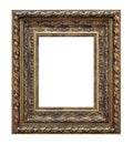 Framework in antique style. Vintage picture frame isolated on white background Royalty Free Stock Photo
