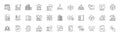 Framework, Buying house and Technical algorithm line icons. For web app, printing. Line icons. Vector